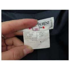 NEUF VESTE YVES SAINT LAURENT 36 38 M EN LAINE BLEU NEW BLUE WOOL JACKET -Yves Saint Laurent 329949 3