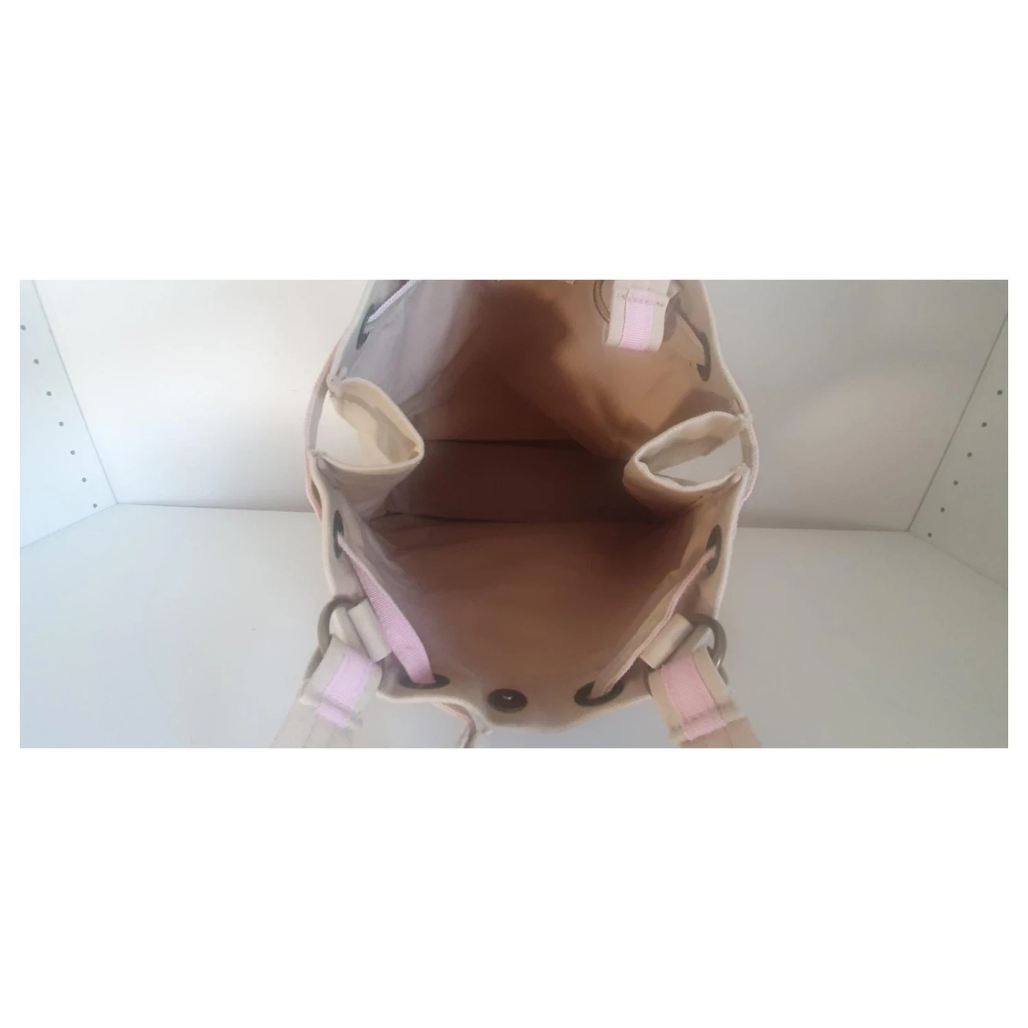 Sac à Main En Tissu YVES SAINT LAURENT Crème 12 Sac à Main En Tissu YVES SAINT LAURENT Crème – Image 10