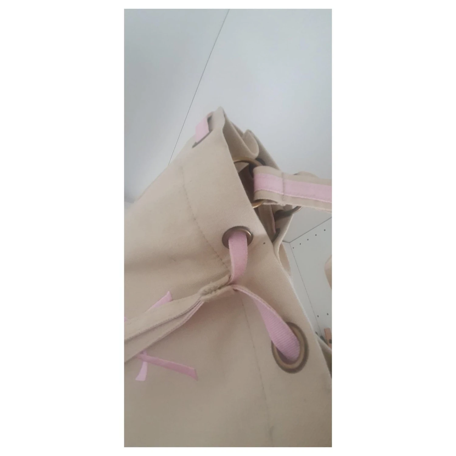 Sac à Main En Tissu YVES SAINT LAURENT Crème 10 Sac à Main En Tissu YVES SAINT LAURENT Crème – Image 8