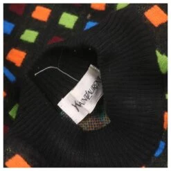 YVES SAINT LAURENT Pull Noir Laine Multicolore YSL Auth Ar4088 -Yves Saint Laurent 334862 6