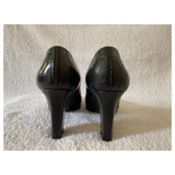 Yves Saint Laurent Escarpins En Cuir Imprimé Vintage Noir 15 Yves Saint Laurent Escarpins En Cuir Imprimé Vintage Noir -Yves Saint Laurent 342566 4