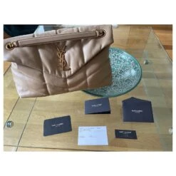 Yves Saint Laurent Loulou Puffer Médium Beige -Yves Saint Laurent 357716 10