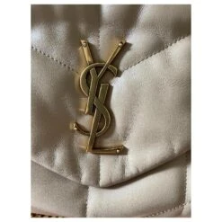 Yves Saint Laurent Loulou Puffer Médium Beige -Yves Saint Laurent 357716 5