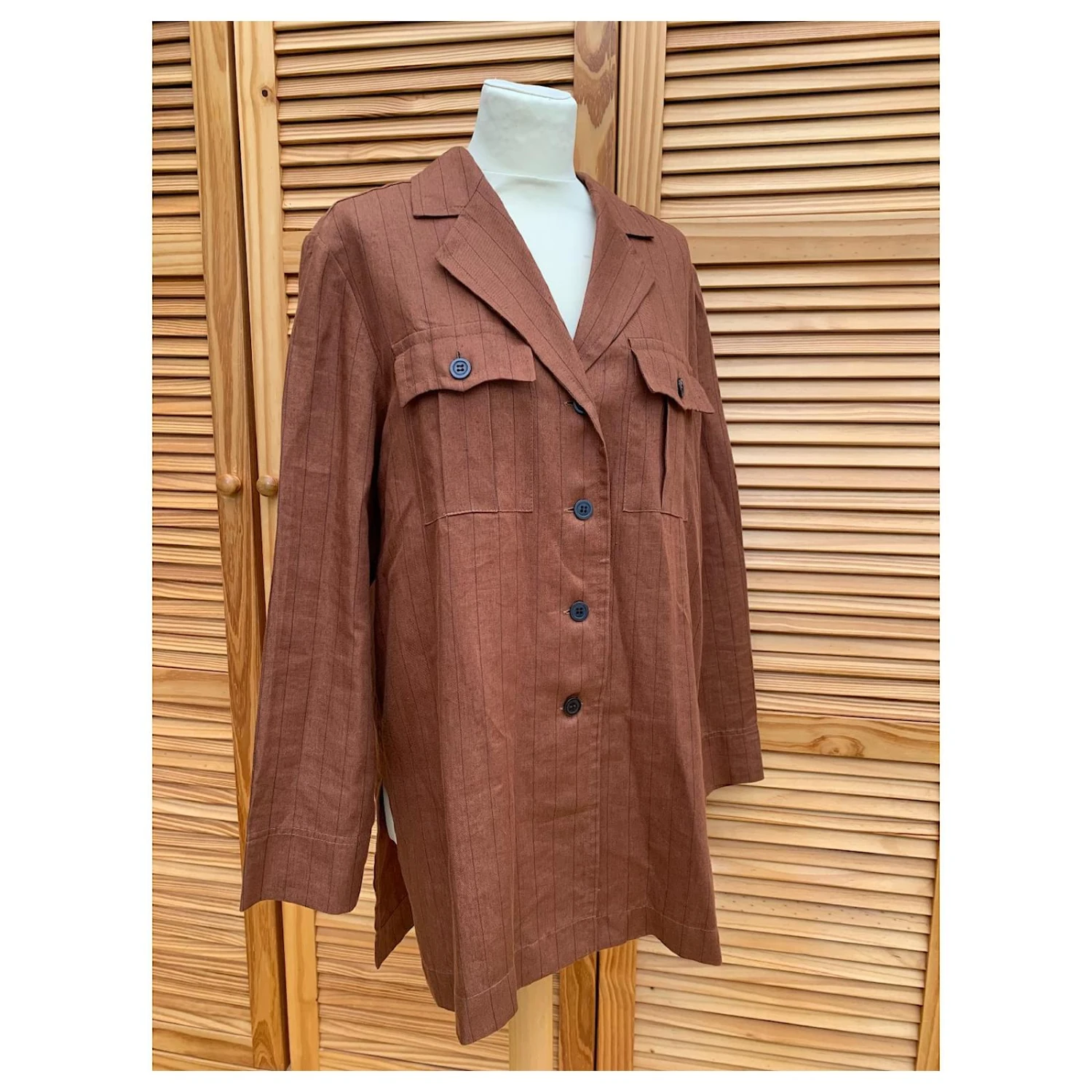 Veste Vintage Yves Saint Laurent Marron 8 Veste Vintage Yves Saint Laurent Marron – Image 6