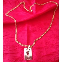 Yves Saint Laurent PENDENTIF PLAQUE FORÇAT Doré -Yves Saint Laurent 37909 3