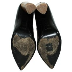 Yves Saint Laurent Escarpins En Cuir Noir à Talons En Bois 13 Yves Saint Laurent Escarpins En Cuir Noir à Talons En Bois -Yves Saint Laurent 383625 5