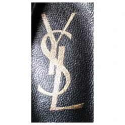 Yves Saint Laurent Escarpins En Cuir Noir à Talons En Bois 14 Yves Saint Laurent Escarpins En Cuir Noir à Talons En Bois -Yves Saint Laurent 383625 6