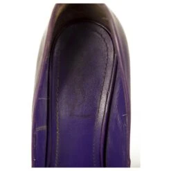 Yves Saint Laurent YSL Tribute Escarpins à Talons Plateformes En Cuir Violet à Bout Rond 37 -Yves Saint Laurent 393475 8