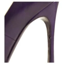 Yves Saint Laurent YSL Tribute Escarpins à Talons Plateformes En Cuir Violet à Bout Rond 37 -Yves Saint Laurent 393475 9