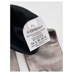 Gants Yves Saint Laurent Cuir Argenté Taille 7,5 -Yves Saint Laurent 397302 7