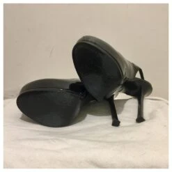 Yves Saint Laurent Escarpins YSL TribToo Rive Gauche Verni Noir 11 Yves Saint Laurent Escarpins YSL TribToo Rive Gauche Verni Noir -Yves Saint Laurent 401083 3