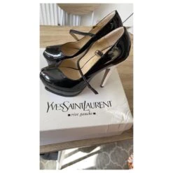 Yves Saint Laurent Hommage Mary Janes En Vernis Noir Blanc 20 Yves Saint Laurent Hommage Mary Janes En Vernis Noir Blanc -Yves Saint Laurent 402532 9