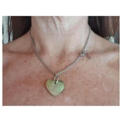 Yves Saint Laurent Collier Cœur Argent 925 Et Nacre Argenté Blanc Cassé -Yves Saint Laurent 411754 3