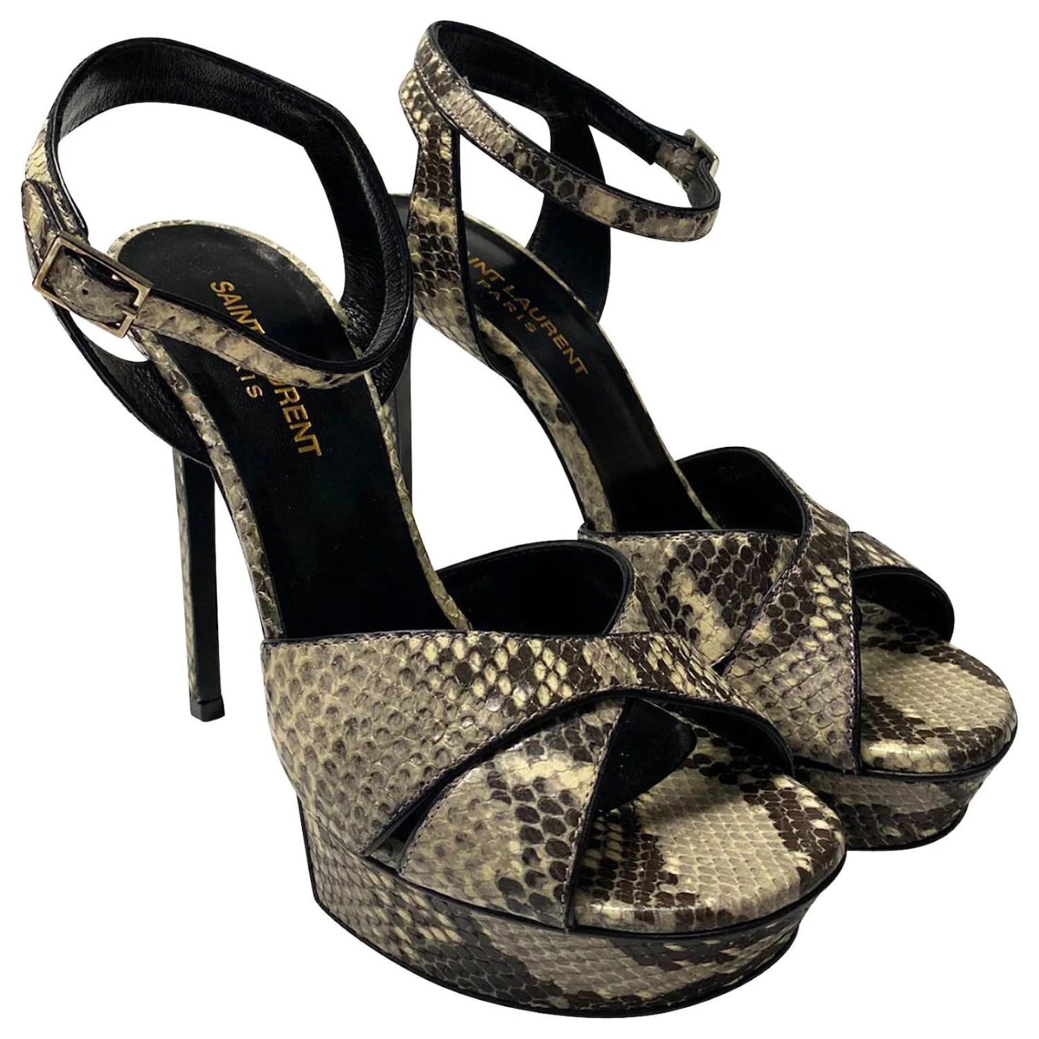Yves Saint Laurent Sandales à Plateforme Tribute Effet Peau De Serpent Saint Laurent En Cuir Multicolore 8 Yves Saint Laurent Sandales à Plateforme Tribute Effet Peau De Serpent Saint Laurent En Cuir Multicolore – Image 6