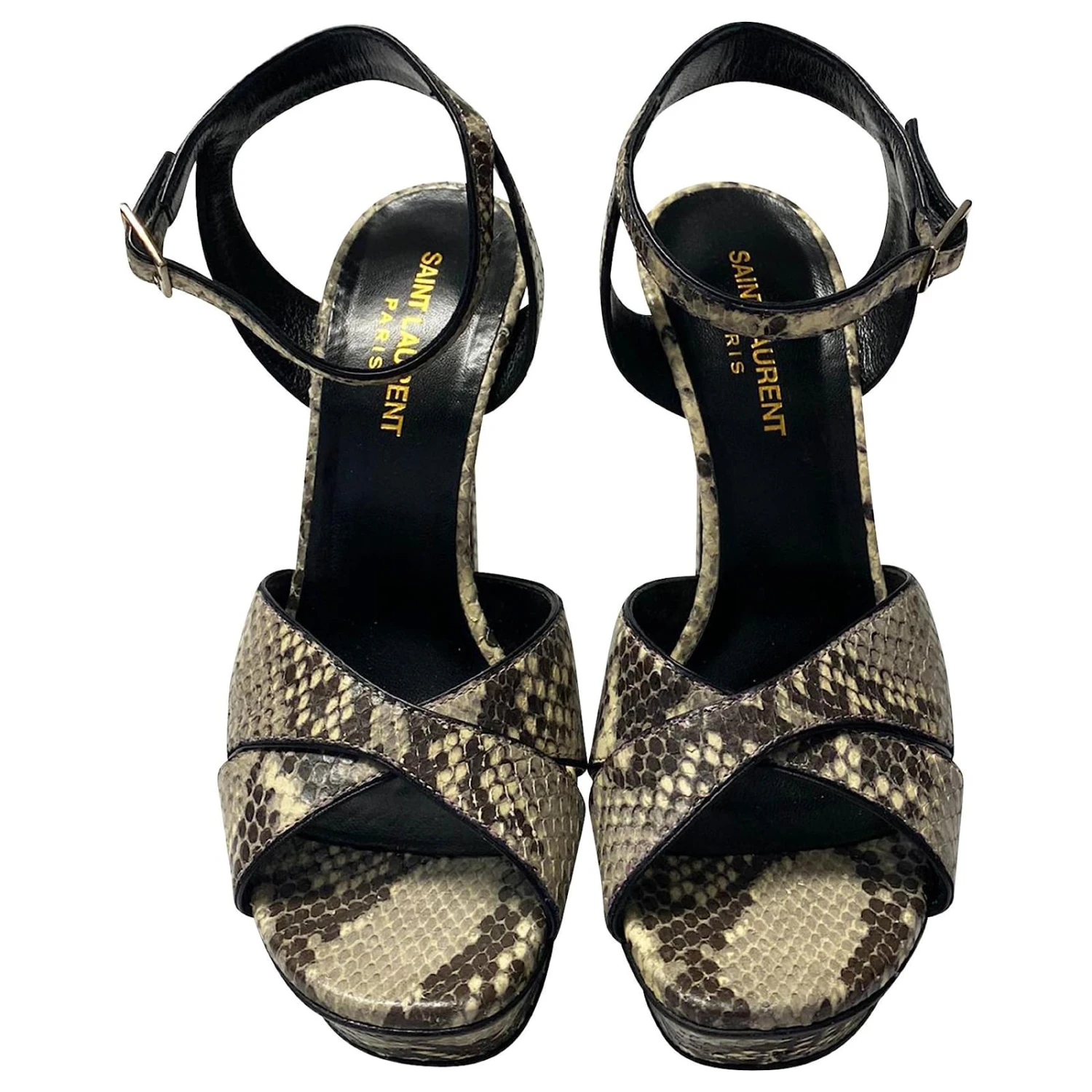 Yves Saint Laurent Sandales à Plateforme Tribute Effet Peau De Serpent Saint Laurent En Cuir Multicolore 9 Yves Saint Laurent Sandales à Plateforme Tribute Effet Peau De Serpent Saint Laurent En Cuir Multicolore – Image 7