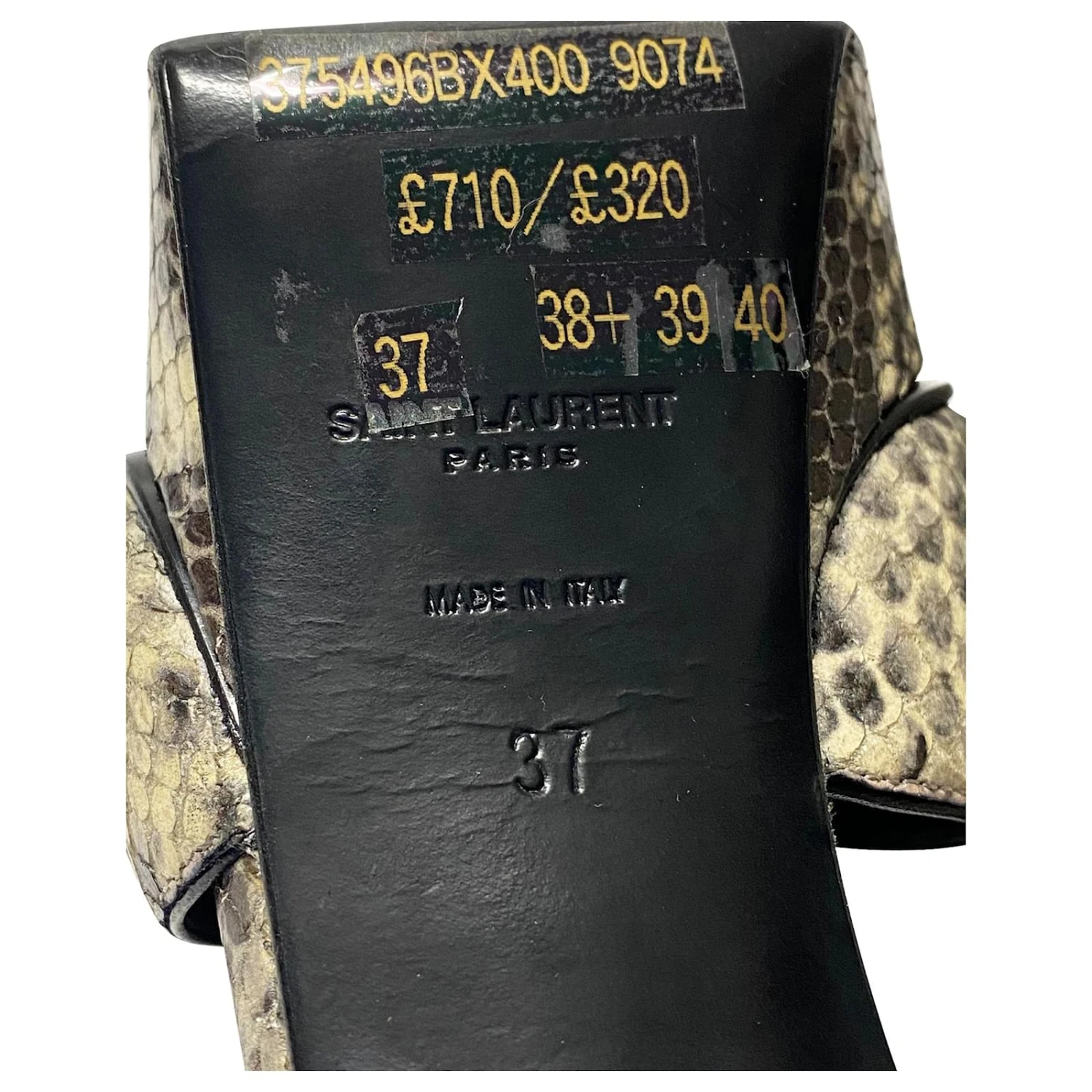 Yves Saint Laurent Sandales à Plateforme Tribute Effet Peau De Serpent Saint Laurent En Cuir Multicolore 11 Yves Saint Laurent Sandales à Plateforme Tribute Effet Peau De Serpent Saint Laurent En Cuir Multicolore – Image 9