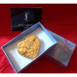 Yves Saint Laurent Broche Et Pendentif Cœur Doré -Yves Saint Laurent 42713 3