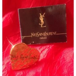 Yves Saint Laurent Broche Et Pendentif Cœur Doré -Yves Saint Laurent 42713 6