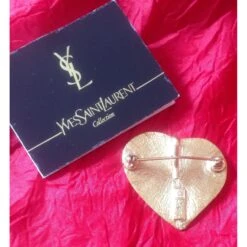 Yves Saint Laurent Broche Et Pendentif Cœur Doré -Yves Saint Laurent 42713 8