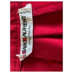 Yves Saint Laurent Jupe Porte Feuille Plissée Rouge Saint Laurent -Yves Saint Laurent 437009 5