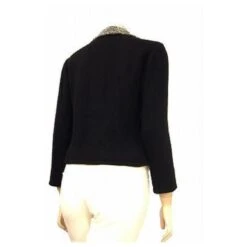 [Occasion] YVES SAINT LAURENT Rive Gauche Veste En Tweed Mixte Confectionnée En France Petite Taille Non. 34 NON. 5 NON. 7 Dames D'hiver Noir -Yves Saint Laurent 438513 4