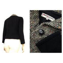 [Occasion] YVES SAINT LAURENT Rive Gauche Veste En Tweed Mixte Confectionnée En France Petite Taille Non. 34 NON. 5 NON. 7 Dames D'hiver Noir -Yves Saint Laurent 438513 5