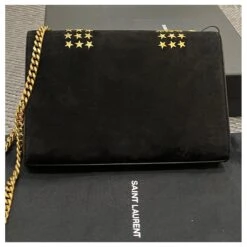 Downtown Yves Saint Laurent Kate Cloutée étoile En Daim Noir -Yves Saint Laurent 439563 6