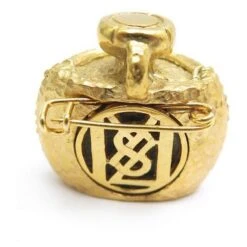 Autres Bijoux VINTAGE BROCHE YVES SAINT LAURENT METAL DORE & PATE DE VERRE JAUNE BROOCH Doré 13 Autres Bijoux VINTAGE BROCHE YVES SAINT LAURENT METAL DORE & PATE DE VERRE JAUNE BROOCH Doré -Yves Saint Laurent 440770 3