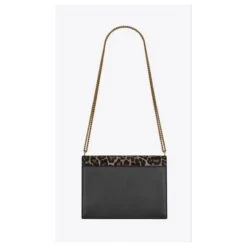 Sac YVES SAINT LAURENT MODELE CASSANDRA IMPRIMÉ LÉOPARD NEUF Noir -Yves Saint Laurent 455412 5