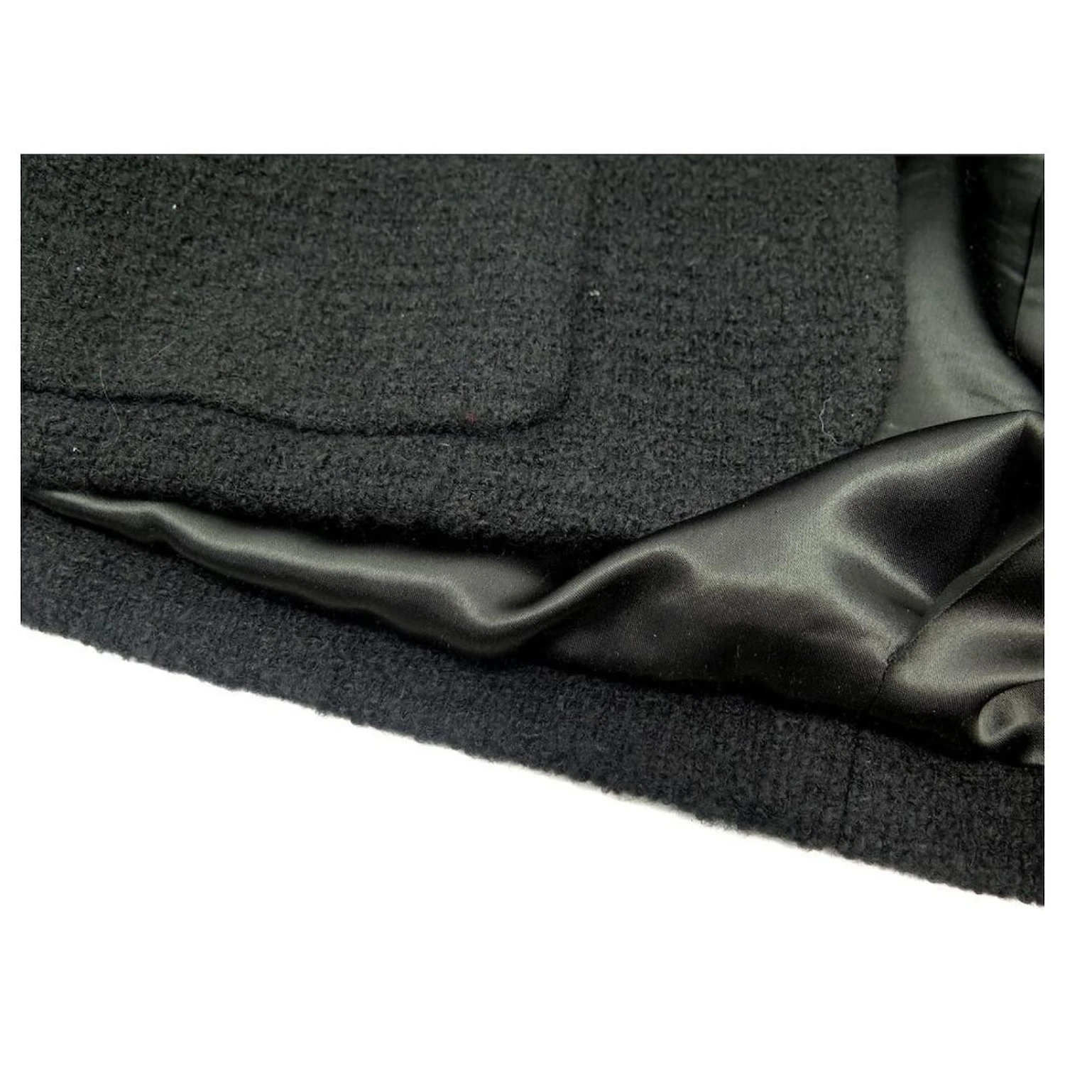 VESTE YVES SAINT LAURENT RIVE GAUCHE 46 XL EN TWEED DE LAINE NOIR BLACK JACKET Beige 9 VESTE YVES SAINT LAURENT RIVE GAUCHE 46 XL EN TWEED DE LAINE NOIR BLACK JACKET Beige – Image 7