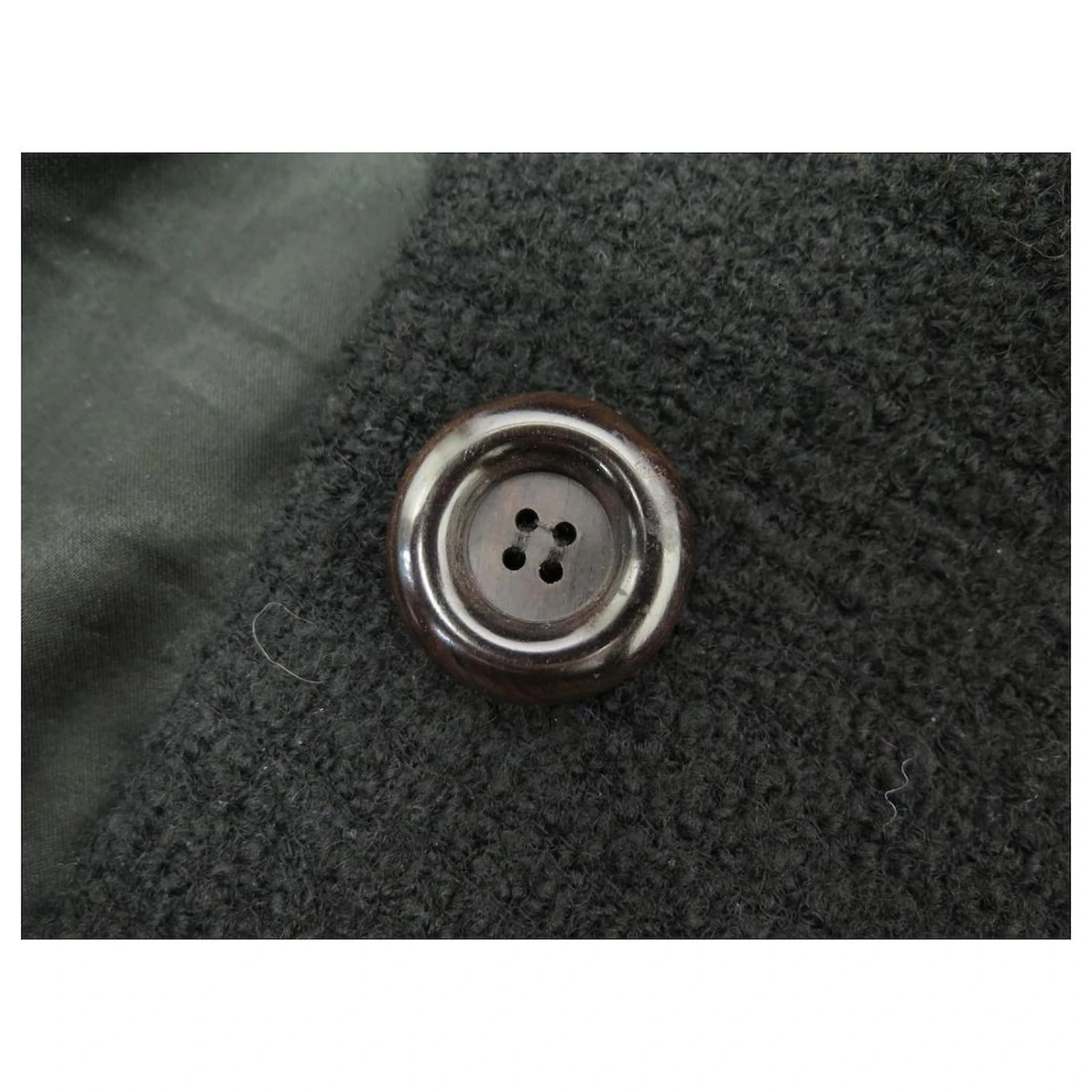 VESTE YVES SAINT LAURENT RIVE GAUCHE 46 XL EN TWEED DE LAINE NOIR BLACK JACKET Beige 11 VESTE YVES SAINT LAURENT RIVE GAUCHE 46 XL EN TWEED DE LAINE NOIR BLACK JACKET Beige – Image 9