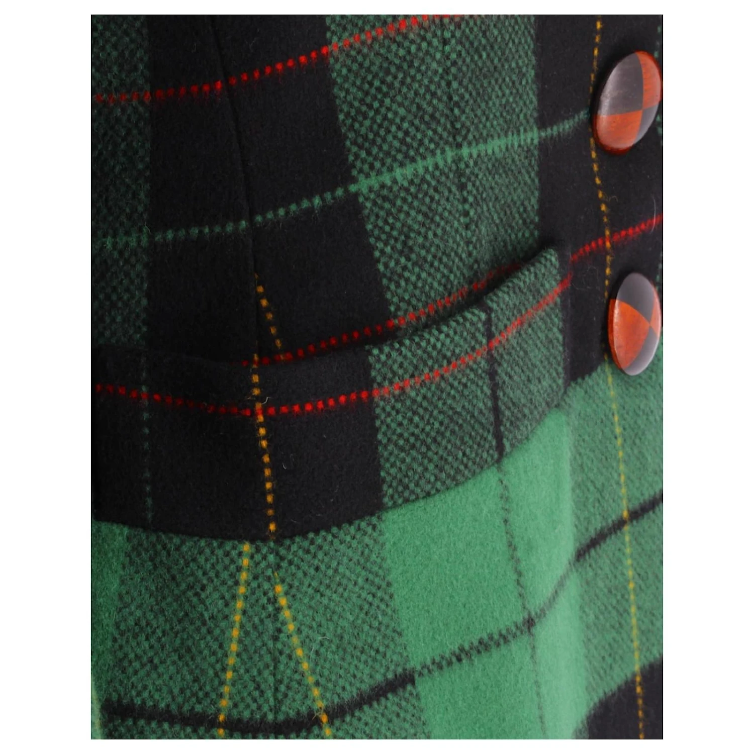 YVES SAINT LAURENT 1990Blazer Tartan Vert 6 YVES SAINT LAURENT 1990Blazer Tartan Vert – Image 4