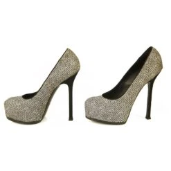 Yves Saint Laurent YSL Tribute Noir Et Blanc Bout Rond Plateforme Talons Pompes 40 Multicolore -Yves Saint Laurent 471758 4