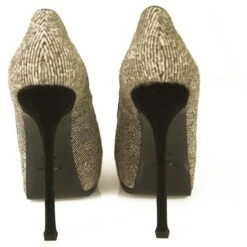 Yves Saint Laurent YSL Tribute Noir Et Blanc Bout Rond Plateforme Talons Pompes 40 Multicolore -Yves Saint Laurent 471758 7