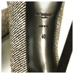 Yves Saint Laurent YSL Tribute Noir Et Blanc Bout Rond Plateforme Talons Pompes 40 Multicolore -Yves Saint Laurent 471758 8