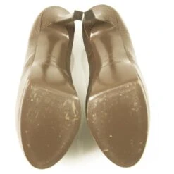 Escarpins Yves Saint Laurent YSL Tribute En Cuir Marron à Bout Rond Et à Plateforme 40,5 -Yves Saint Laurent 472901 3