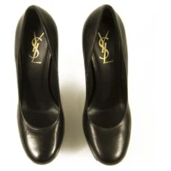Yves Saint Laurent Escarpins YSL Tribute En Cuir Noir à Bout Rond Et Plateforme 40 13 Yves Saint Laurent Escarpins YSL Tribute En Cuir Noir à Bout Rond Et Plateforme 40 -Yves Saint Laurent 472911 2