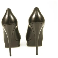 Yves Saint Laurent Escarpins YSL Tribute En Cuir Noir à Bout Rond Et Plateforme 40 18 Yves Saint Laurent Escarpins YSL Tribute En Cuir Noir à Bout Rond Et Plateforme 40 -Yves Saint Laurent 472911 7