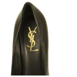 Yves Saint Laurent Escarpins YSL Tribute En Cuir Noir à Bout Rond Et Plateforme 40 20 Yves Saint Laurent Escarpins YSL Tribute En Cuir Noir à Bout Rond Et Plateforme 40 -Yves Saint Laurent 472911 9