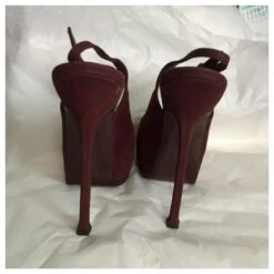 Yves Saint Laurent Escarpins YSL Trip Too Bordeaux/Mauve Rose -Yves Saint Laurent 476202 4