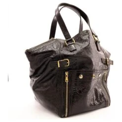 Yves Saint Laurent Saint Laurent Downtown Cuir Vernis Violet Foncé 16 Yves Saint Laurent Saint Laurent Downtown Cuir Vernis Violet Foncé -Yves Saint Laurent 478526 5