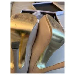 Yves Saint Laurent Escarpins Trip Too Beige Métallisé YSL -Yves Saint Laurent 485153 7