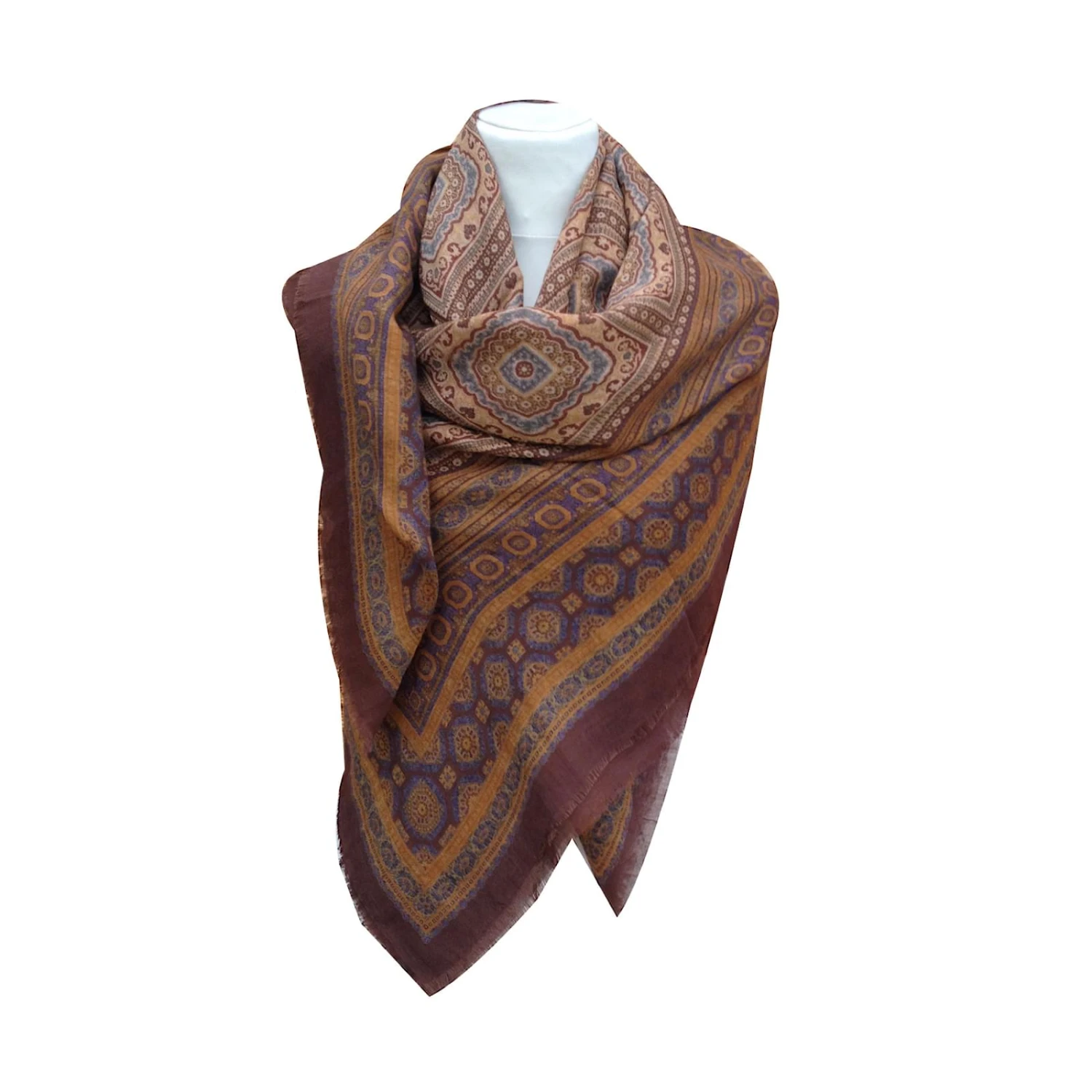 Yves Saint Laurent Châle Vintage Multicolore 4 Yves Saint Laurent Châle Vintage Multicolore – Image 2