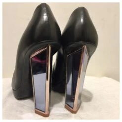 Yves Saint Laurent Talon YSL Tripon Avec Talon Miroir Triangulaire Noir -Yves Saint Laurent 488369 3