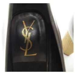 CHAUSSURES YVES SAINT LAURENT 38.5 ESCARPINS A TALONS CUIR ANTHRACITE SHOES Gris Anthracite -Yves Saint Laurent 496798 5