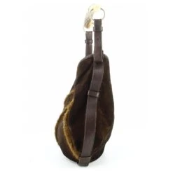 Sac Yves Saint Laurent Mombasa En Daim Et Poils Marron -Yves Saint Laurent 507924 3