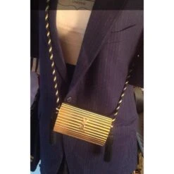 Yves Saint Laurent MINAUDIÈRE STRIÉE DORÉE VINTAGE 17 Yves Saint Laurent MINAUDIÈRE STRIÉE DORÉE VINTAGE -Yves Saint Laurent 51038 7