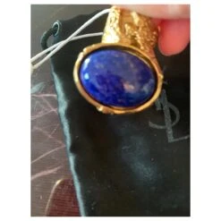 Yves Saint Laurent Bague Arty Neuve Bleu Doré -Yves Saint Laurent 521372 3
