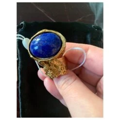 Yves Saint Laurent Bague Arty Neuve Bleu Doré -Yves Saint Laurent 521372 5