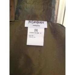 Yves Saint Laurent Chemisier Jabots Chyc Kaki 21 Yves Saint Laurent Chemisier Jabots Chyc Kaki -Yves Saint Laurent 52909 10